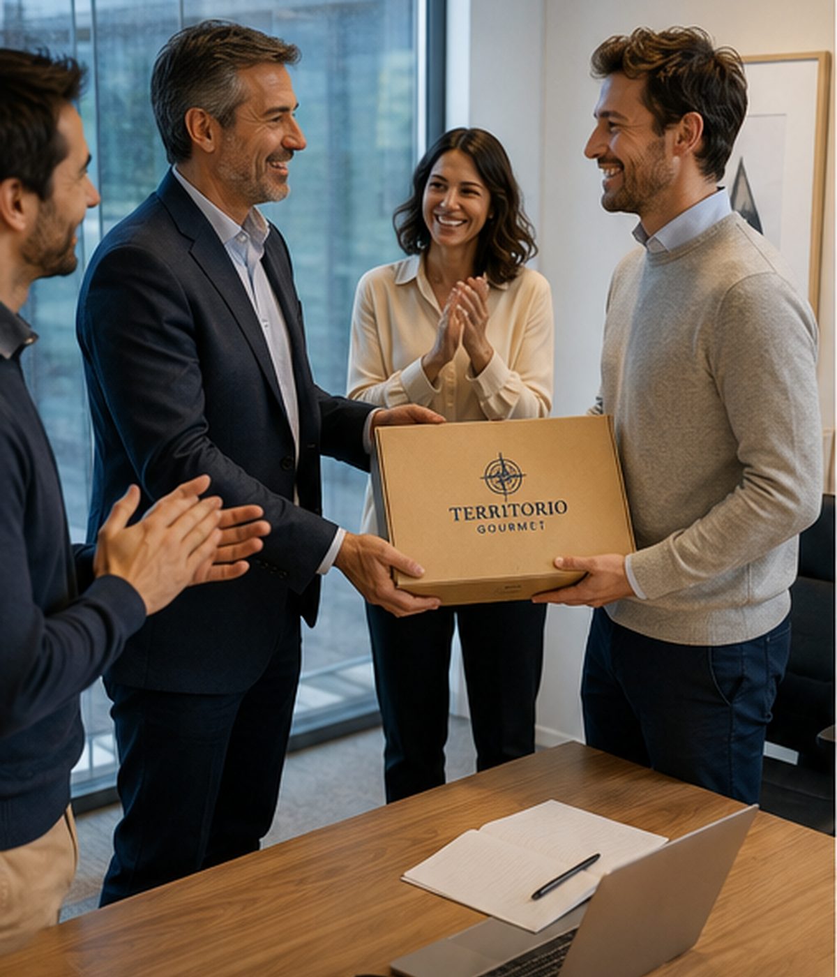 Regalo corporativo para reconocer al equipo